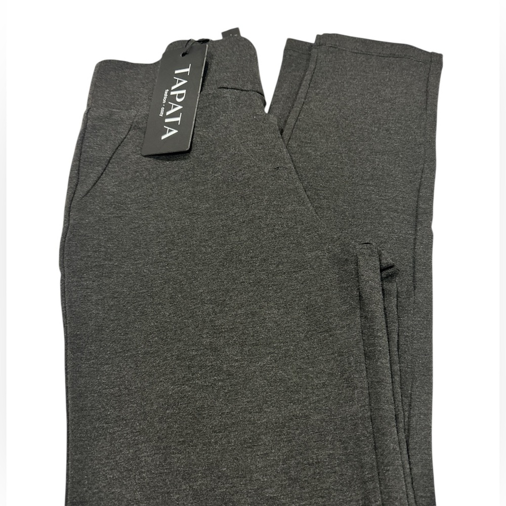 Tapata Women’s Stretchy Dark Gray High Waisted Pants NWT